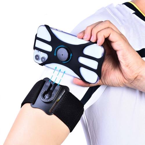 Detachable Rotating Arm Wristband Sports Mobile Phone Case  Suitable For 4.5-7 Inch Mobile Phones
