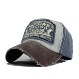 Colorful Baseball Cap Retro Letter Peaked Cap Sunhat Outdoor Leisure Travel Cap for Adult(Coffee Navy)