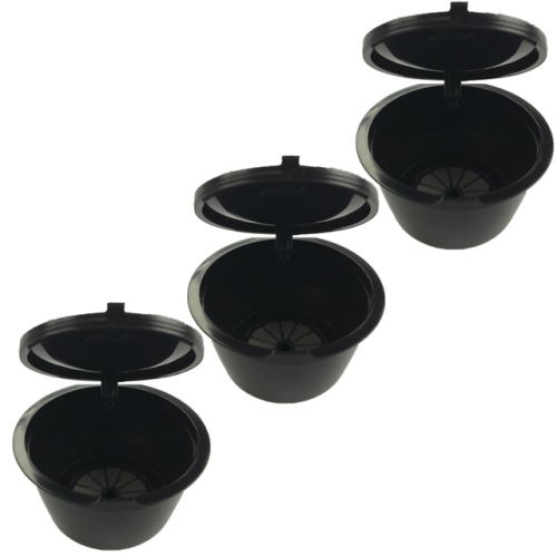 3 PCS Coffee Machine Universal Capsule Cup Over-treatment Cup Coffee Filter(Black)