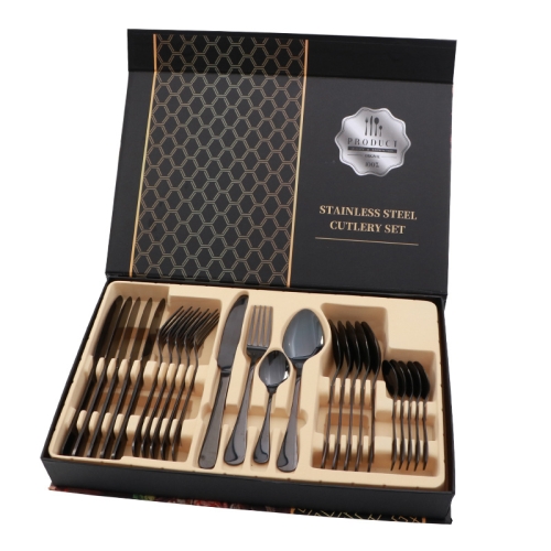 24 in 1 Stainless Steel Tableware Western Steak Cutlery Gift Set
