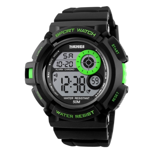 SKMEI 1222 Men / Women Fashion Watch Waterproof Sports Electronic Watch(Green)