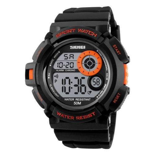 SKMEI 1222 Men / Women Fashion Watch Waterproof Sports Electronic Watch(Orange)