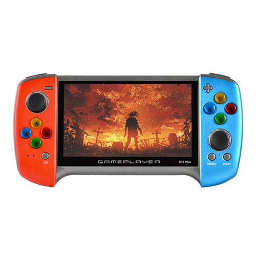 X19 Plus 5.1 inch Screen Handheld Game Console 8G Memory Support TF Card Expansion & AV Output(Red+Blue)