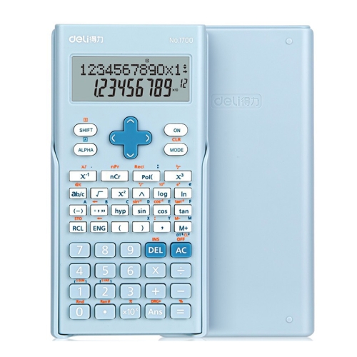 Deli 1700 Scientific Calculator Portable And Cute Student Calculator(Blue)