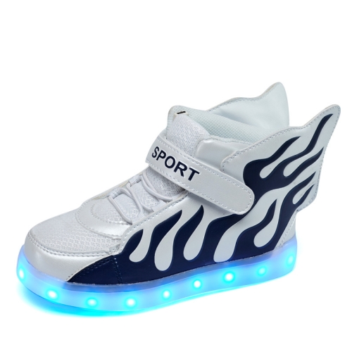 Flashing Shoes USB Charging High-Top Flame Shoes For Children