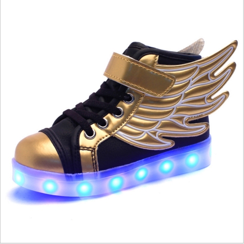 USB Charging Wings Colorful Luminous Shoes Flash Casual Kids Shoes