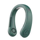 Leafless Hanging Neck Fan Lazy Sports Portable Outdoor USB Charging Fan Standard(Green)