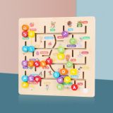 Wooden Children Enlightenment Teaching Aid Numbers / Letters Cognition Educational Toy(Letter)