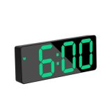 Mirror Bedside Alarm Clock Battery Plug-In Dual-Purpose LED Clock