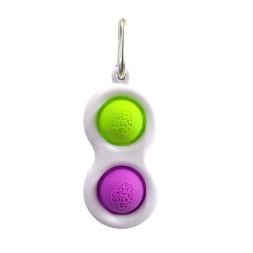 3 PCS Finger Bubble Music Key Buckle Baby Mental Development Can Press The Practice Board Finger Decompression Press Keychain