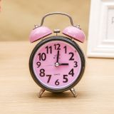 A32 Double Bell Alarm Clock Student Bedside Belt Alarm(Pink)