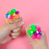 6 PCS 6cm Color Beads TPR Vent Ball Decompression Toy