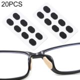 20 PCS Glasses Nose Strip Soft EVA Sponge Nose Mat Comfortable No Pressure Mark Does Not Remove Makeup Anti-Height Eye Frame Nose(Black 1.0mm)