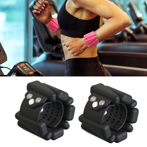 1 Pair Yoga Fitness Detachable Weight-Bearing Bracelets Sports Weight-Bearing Silicone Wrist Bands