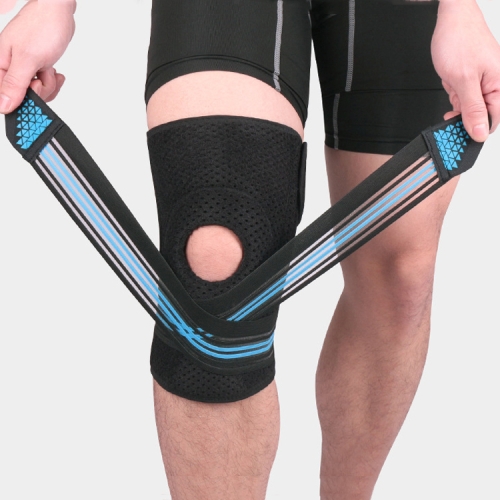 A Pair Sports Spring Supported Knee Brace Compression Protection Patella Riding Protective Gear