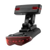 Mountain Bike USB Charging Light Wireless Remote Control Bicycle Steering Taillight Anti-Theft Warning Light(Black)