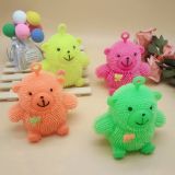 6 PCS Cartoon Light Vent Ball Sitting Bear Hair Flash Ball Flash Stress Ball Toys Bear