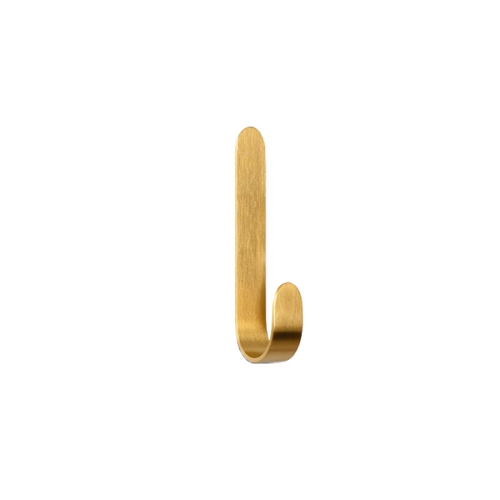 4 PCS Brass Gold Color Brushed Hook Punch-Free Metal Hanging Hook