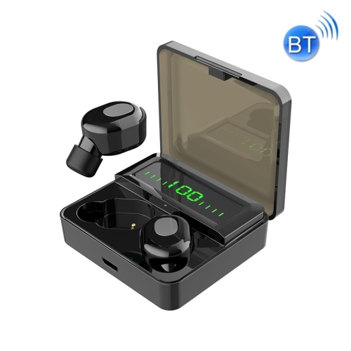 T12 TWS In-Ear Bluetooth Headset Digital Wireless Headset(Black)
