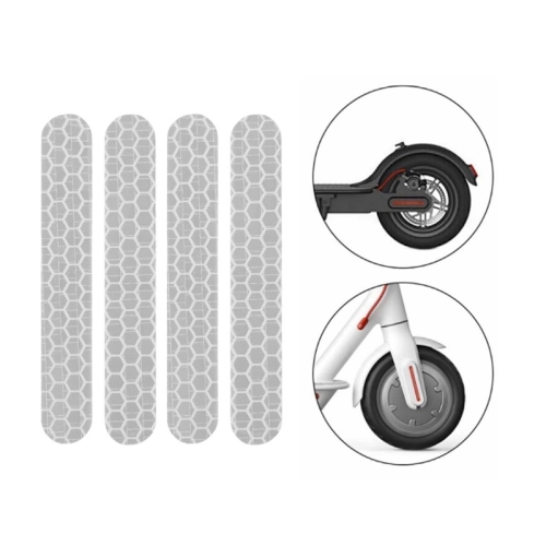 5 PCS Scooter Stickers Reflective Cursor Scooter Mudguard Reflective Sticker For Ninebot Max G30 (White)