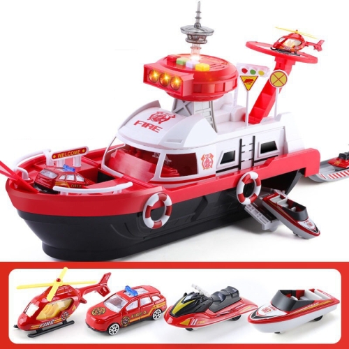 Children Education Boat Toy Storage Parking Lot Ship with Light and Sound Function