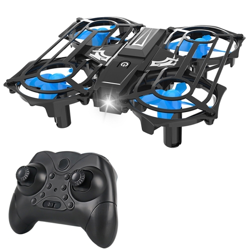 C56 Mini Drone Four-Axis Grid Remote Control Portable Handheld Aircraft Children Toy(Blue)