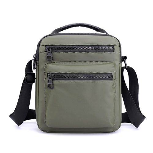 Men Casual Shoulder Bag Oxford Cloth Sports Crossbody Chest Bag(Army Green)