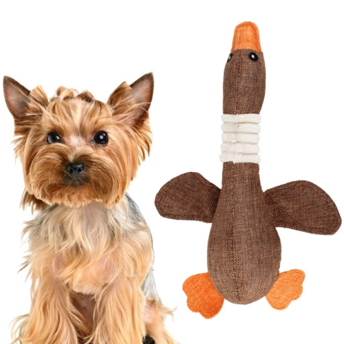2 PCS Long Animal Wild Goose Vocal Bite Resistant Dog Toy Plush Molar Dog Supplies