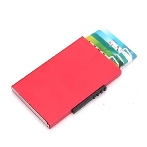 RFID Anti-Theft And Anti-Magnetic Aluminum Alloy Credit Card Case(Red)