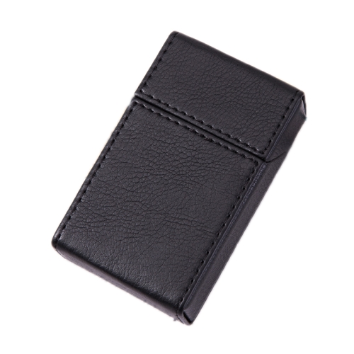 PU Leather Business Portable Cigarette Case(Black)