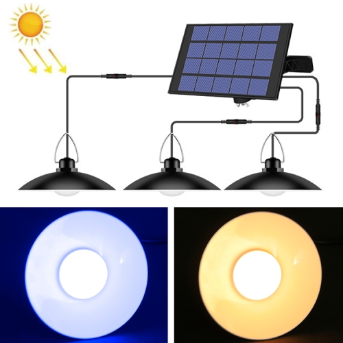 3 in 1 Outdoor Solar Lamp Waterproof Courtyard Decorative Light LED Retro Chandelier(Warm White Light)