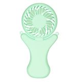 Lazy Hanging Neck Portable Fan USB Rechargeable Handheld Folding Fan(Green)