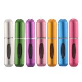 5 PCS 5ml Mini Perfume Spray Bottle With Bottom Filling Self-Pump Type Travel Portable Sub-Bottling Bottle Random Colour Delivery