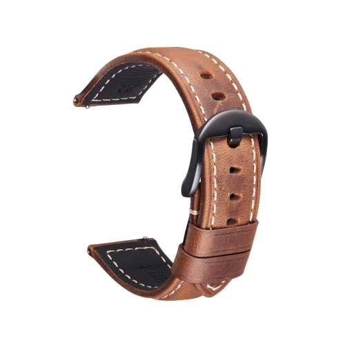 Smart Quick Release Watch Strap Crazy Horse Leather Retro Strap For Samsung Huawei