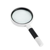 3 PCS Hand-Held Reading Magnifier Glass Lens Anti-Skid Handle Old Man Reading Repair Identification Magnifying Glass