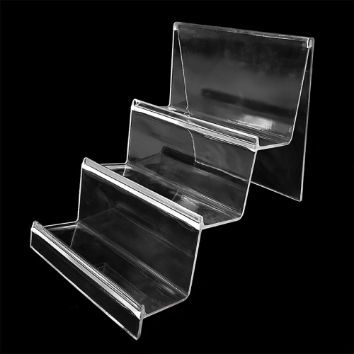 10 PCS Thickened Transparent Wallet Holder Plastic Phone Mask Display Stand Counter Display Stand