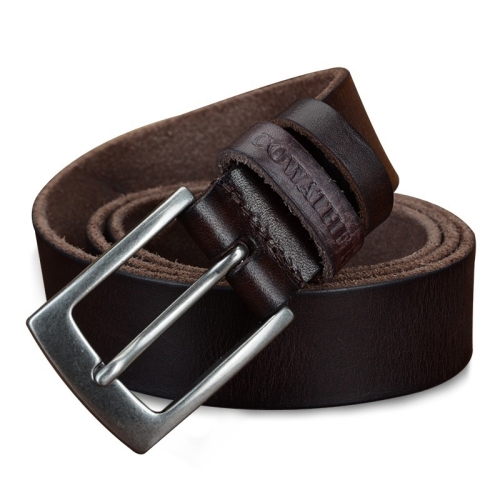 COWATHER XF018 Men Casual Business Pin Buckle Cowhide Belt