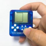 4 PCS Handheld Mini Game Console Toy Classic Brick Game Console with Keychain(Random Color)