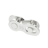20 Pairs 9 Speed (Silver) ZH405 Mountain Road Bicycle Chain Magic Buckle Chain Quick Release Buckle