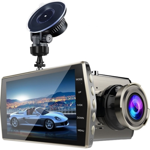 4-Inch HD 1080P Dual-Lens Night Vision Front And Rear Video Driving Recorder(Metal Shell)