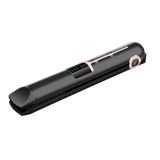 Wireless Portable Air Bangs Splint USB Charging Mini Curling Iron(Advanced Black)