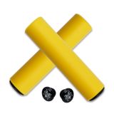 MEROCA Mountain Bike Grip Cover Shock Absorbic Silicone Handlebar Sponge Cover(Yellow)