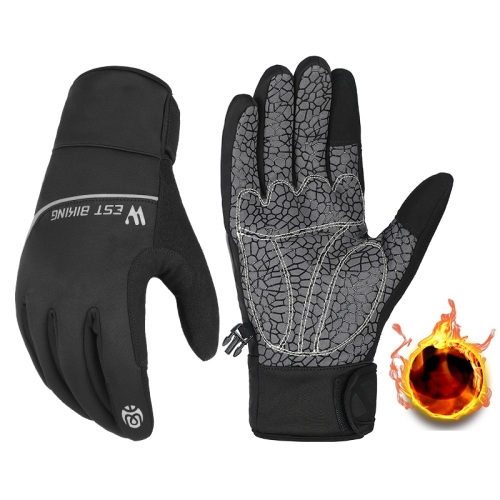 WEST BIKING YP0211220 Winter Warm Fleece Ski Gloves Silicone Non-Slip Riding Gloves