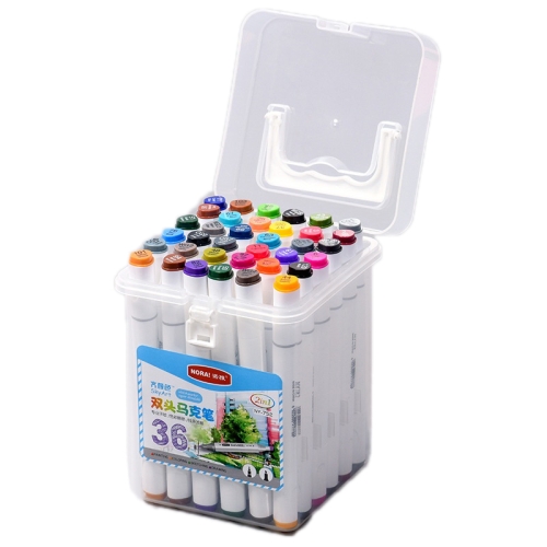 NORA Children Art Graffiti Double-Headed Marker Pen Set Specification： White Pole 36 Color Oil Marker