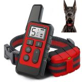 500m Dog Training Bark Stopper Remote Control Electric Shock Waterproof Electronic Collar(Red)