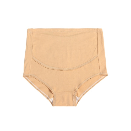 3 PCS Pure Color Large Size Breathable High Waist Belly Lift Adjustable Maternity Panties (Color:Apricot Size:XL)
