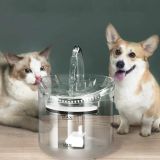 Dispensador de agua para mascotas de 1,8 l, filtro de circulación automática con 2 modos de flujo de agua y diseño de pendiente de 6 grados, bomba ultrasilenciosa