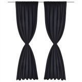 2 cortinas opacas con ranura negra 135 x 245 cm