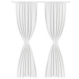 2 cortinas opacas blancas de bajo consumo de doble capa 140 x 245 cm