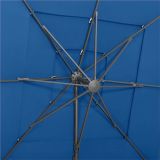 Sombrilla de 4 niveles con poste de aluminio Azul celeste 250×250 cm